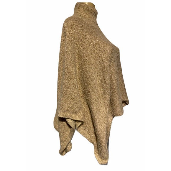 Anthropology Akemi + Kin Gold Poncho Sweater OS - Picture 2 of 6